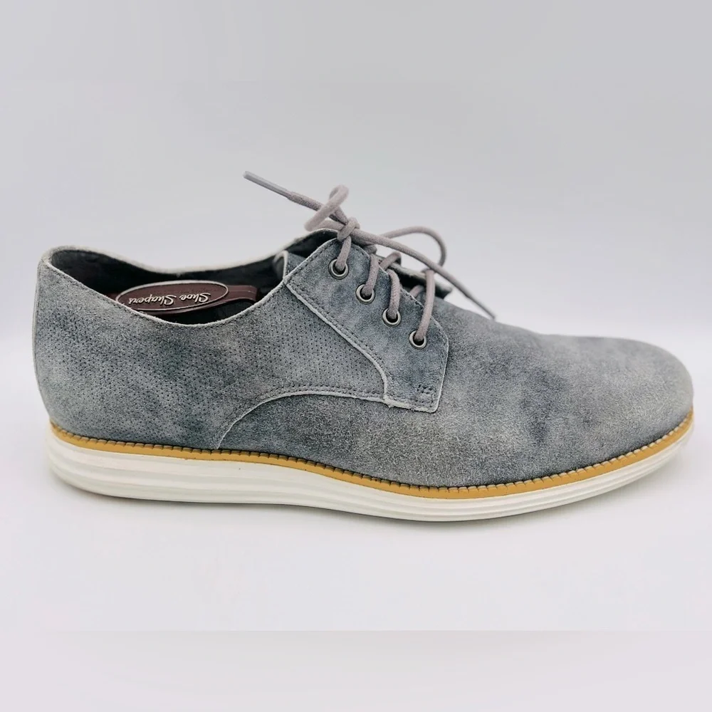 Cole Haan Grand.OS Original Gray Suede Oxford Shoes Men’s Size 11